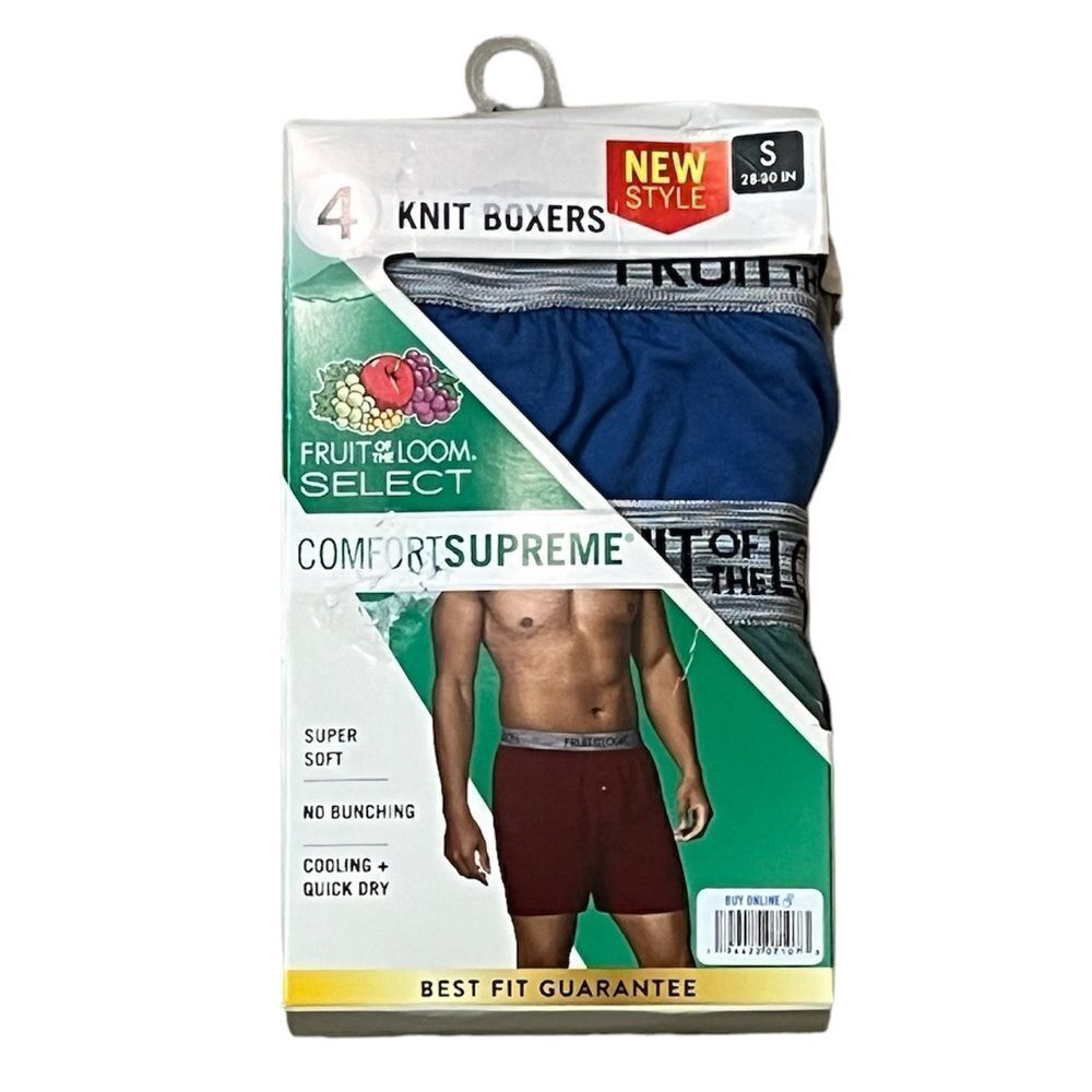 Fruit‎ of the Loom Select Comfort Supreme Boxer Briefs Size Small; New